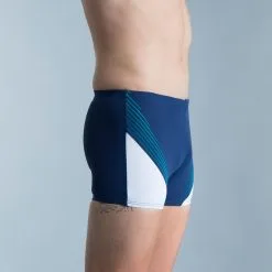 Bañador Hombre Natación Arena Bóxer Azul Marino Blanco Turquesa 6 Bañador Hombre Natación Arena Bóxer Azul Marino Blanco Turquesa -CAMINAR comercio baador hombre natacion arena boxer azul marino blanco turquesa 2