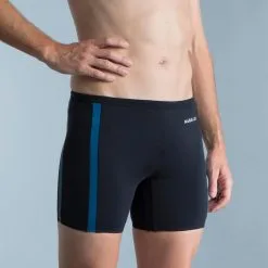 Bañador Hombre Natación Bóxer Largo Nabaiji Negro