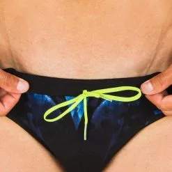 Bañador Hombre Natación Slip Nabaiji Negro Estampado -CAMINAR comercio baador hombre natacion slip nabaiji negro estampado 2