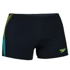 Bañador Hombre Natación Speedo Bóxer Negro Amarillo -CAMINAR comercio baador hombre natacion speedo boxer negro amarillo 2