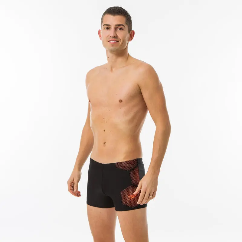 Bañador Hombre Natación Speedo Bóxer Negro Rojo 1 Bañador Hombre Natación Speedo Bóxer Negro Rojo