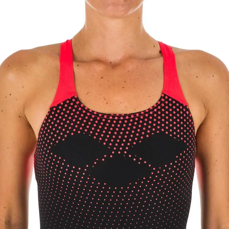 Bañador Mujer Natación Arena Swim Pro Negro Coral 4 Bañador Mujer Natación Arena Swim Pro Negro Coral - Imagen 4