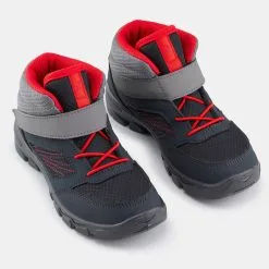 Botas De Montaña Y Trekking Niños 24 A 34 Quechua MH100 MID Velcro -CAMINAR comercio botas de montaa y trekking nios 24 a 34 quechua mh100 mid velcro 3