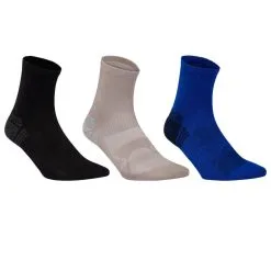 Calcetines Caminar Newfeel Adulto WS 100 Mid Negro (lote De 3 Pares) -CAMINAR comercio calcetines caminarmarcha nordica ws 100 mid negrogrisazul 3 pares