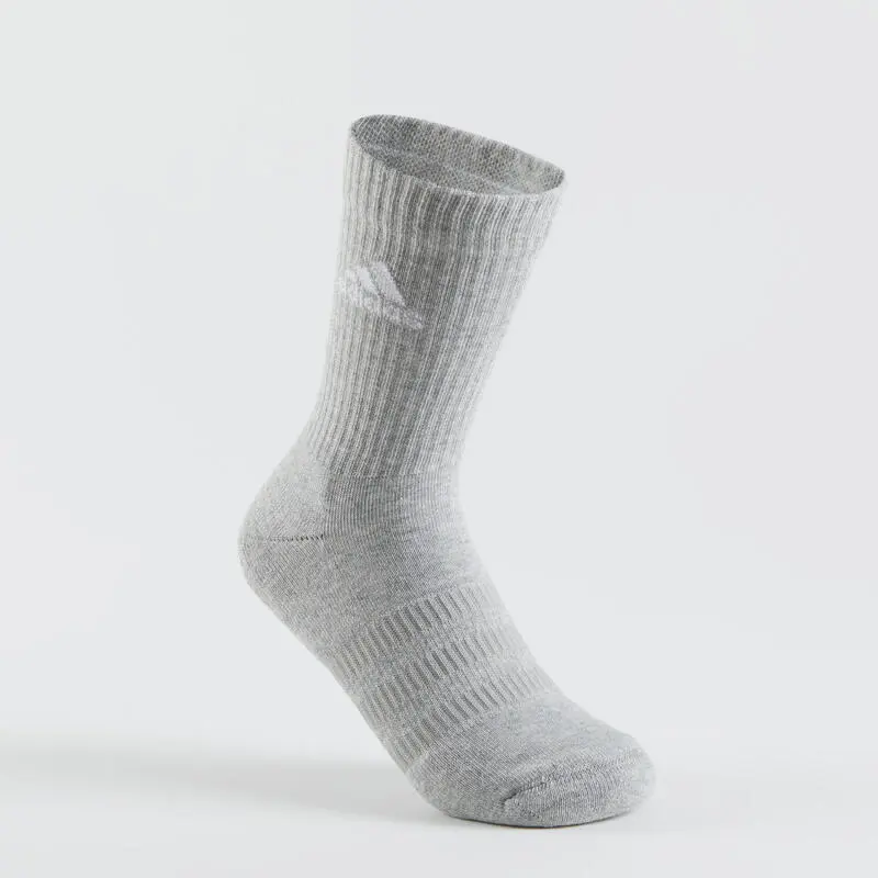 CALCETINES LARGOS DE DEPORTE ADIDAS GRIS BLANCO NEGRO LOTE DE 3 2 CALCETINES LARGOS DE DEPORTE ADIDAS GRIS BLANCO NEGRO LOTE DE 3 - Imagen 2