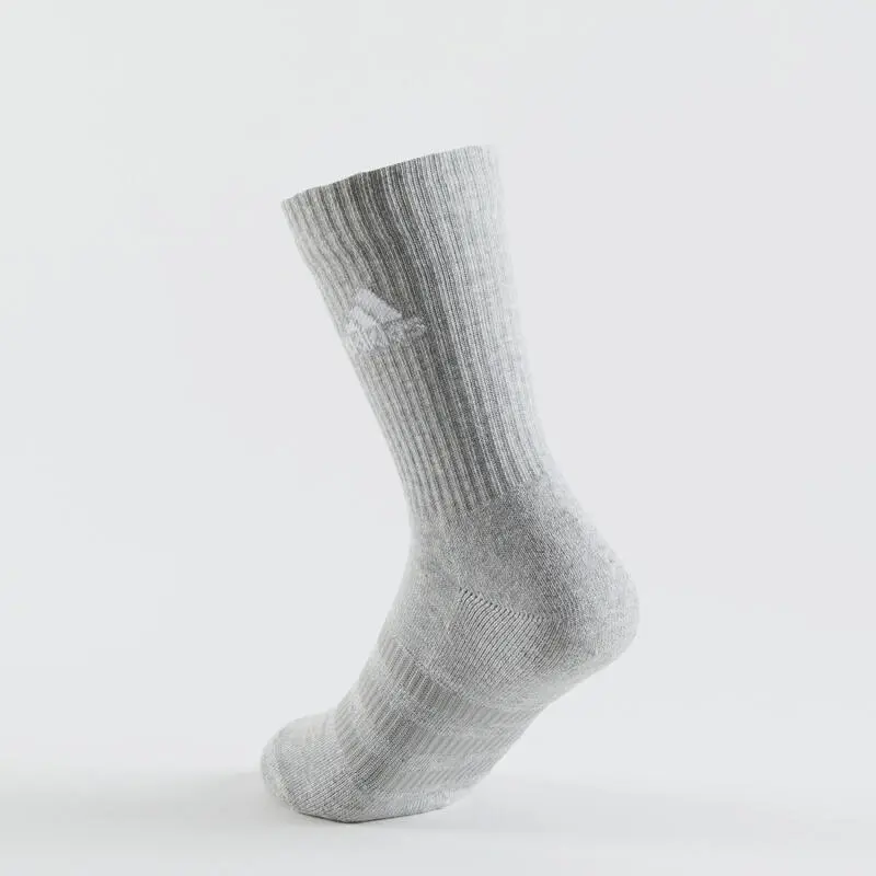 CALCETINES LARGOS DE DEPORTE ADIDAS GRIS BLANCO NEGRO LOTE DE 3 5 CALCETINES LARGOS DE DEPORTE ADIDAS GRIS BLANCO NEGRO LOTE DE 3 - Imagen 5