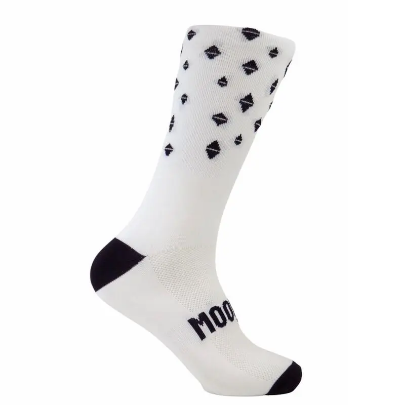 Calcetines Unisex Con Rejilla Altos Verano Mooquer Diamonds Corsa Blanco 2 Calcetines Unisex Con Rejilla Altos Verano Mooquer Diamonds Corsa Blanco - Imagen 2