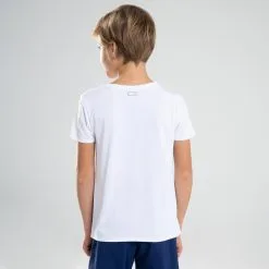 Decathlon Camiseta Atletismo AT 100 Niños Blanco Mangas Cortas Transpirable -CAMINAR comercio camiseta atletismo at 100 nios blanco mangas cortas transpirable 3
