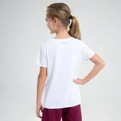 Decathlon Camiseta Atletismo AT 100 Niños Blanco Mangas Cortas Transpirable -CAMINAR comercio camiseta atletismo at 100 nios blanco mangas cortas transpirable 4