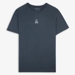 Camiseta De Manga Corta De Hombre Scalpers ADN COTTON TEE Azul Marino De Algodón