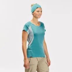 Forclaz Camiseta De Montaña Y Trekking Manga Corta Lana Merino Mujer MT500 -CAMINAR comercio camiseta de montaa y trekking manga corta lana merino mujer mt500 5