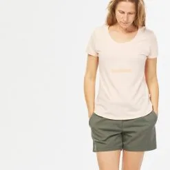 Camiseta De Montaña Y Trekking Manga Corta Mujer Quechua NH500