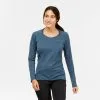 Quechua Camiseta De Montaña Y Trekking Manga Larga Mujer MH550 Gris