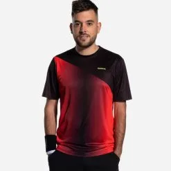 Camiseta De Pádel Manga Corta Transpirable Hombre Kuikma 500 Gris Negro 11 Camiseta De Pádel Manga Corta Transpirable Hombre Kuikma 500 Gris Negro -CAMINAR comercio camiseta de padel de manga corta transpirable hombre 500 rojo negro