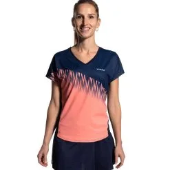 KUIKMA Camiseta De Pádel Manga Corta Transpirable Mujer 500 Azul Coral