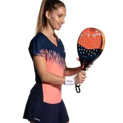 KUIKMA Camiseta De Pádel Manga Corta Transpirable Mujer 500 Azul Coral -CAMINAR comercio camiseta de padel manga corta transpirable mujer 500 azul coral 3