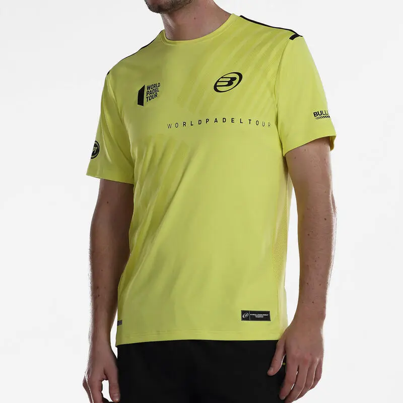 Camiseta Manga Corta Pádel - Bullpadel Logro Amarillo 2 Camiseta Manga Corta Pádel - Bullpadel Logro Amarillo - Imagen 2