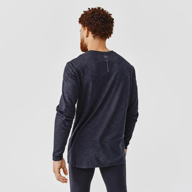 Kalenji Camiseta Running Dry+ Hombre Negro Manga Larga Transpirable 2 Kalenji Camiseta Running Dry+ Hombre Negro Manga Larga Transpirable - Imagen 2