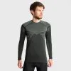 EVADICT CAMISETA SIN COSTURAS CONFORT MANGA LARGA TRAIL RUNNING HOMBRE NEGRO CAQUI
