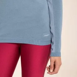 EVADICT CAMISETA SIN COSTURAS CONFORT MANGA LARGA TRAIL RUNNING MUJER AZUL LILA -CAMINAR comercio camiseta sin costuras confort manga larga trail running mujer azul lila 4