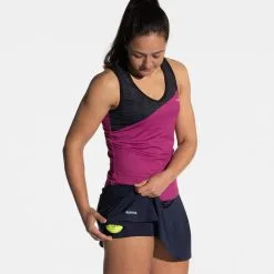 KUIKMA Camiseta Sin Mangas Técnica Y Transpirable De Pádel Mujer-900 Violeta -CAMINAR comercio camiseta sin mangas tecnica y transpirable de padel mujer 900 violeta 4