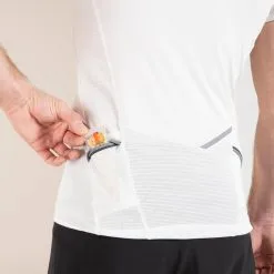 EVADICT Camiseta Trail Running Hombre Blanco Manga Corta Cremallera -CAMINAR comercio camiseta trail running hombre blanco manga corta cremallera 4