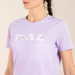 EVADICT CAMISETA TRAIL RUNNING MUJER LILA ESTAMPADO MANGA CORTA -CAMINAR comercio camiseta trail running mujer lila estampado manga corta 2