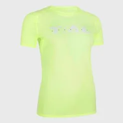 EVADICT CAMISETA TRAIL RUNNING MUJER LILA ESTAMPADO MANGA CORTA -CAMINAR comercio camiseta trail running mujer lima grafico manga corta