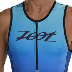 Camiseta Triatlon Sin Mangas Hombre ZOOT SUNSET Azul -CAMINAR comercio camiseta triatlon sin mangas hombre zoot sunset azul 3