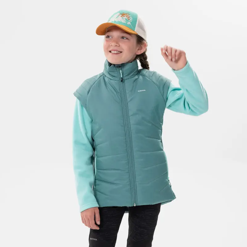 Chaleco Acolchado De Montaña Y Trekking Niños 7-15 Años Quechua MH500 Turquesa 1 Chaleco Acolchado De Montaña Y Trekking Niños 7-15 Años Quechua MH500 Turquesa