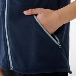 Chaleco Polar De Montaña Y Trekking Niños 7-15 Años Quechua MH150 Azul Marino -CAMINAR comercio chaleco polar de montaa y trekking nios 7 15 aos quechua mh150 azul marino 2