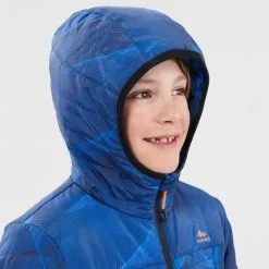 Chaqueta Acolchada De Montaña Y Trekking Niños 7-15 Años Quechua MH500 Azul -CAMINAR comercio chaqueta acolchada de montaa y trekking nios 7 15 aos quechua mh500 azul 3