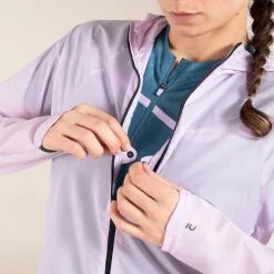 EVADICT Chaqueta Cortavientos Trail Running Mujer Morada -CAMINAR comercio chaqueta cortavientos trail running mujer morada 4