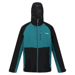 Regatta Chaqueta Impermeable Britedale Colores Sólidos Para Hombre Negro, Verde Pacífico
