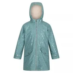 Regatta Chaqueta Impermeable Brynlee Estampado Animal Para Niños/Niñas Azul Mineral