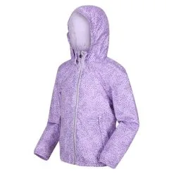 Regatta Chaqueta Impermeable Catkin Estampado Animal Niñas Pastel, Lila -CAMINAR comercio chaqueta impermeable catkin estampado animal nias pastel lila 2