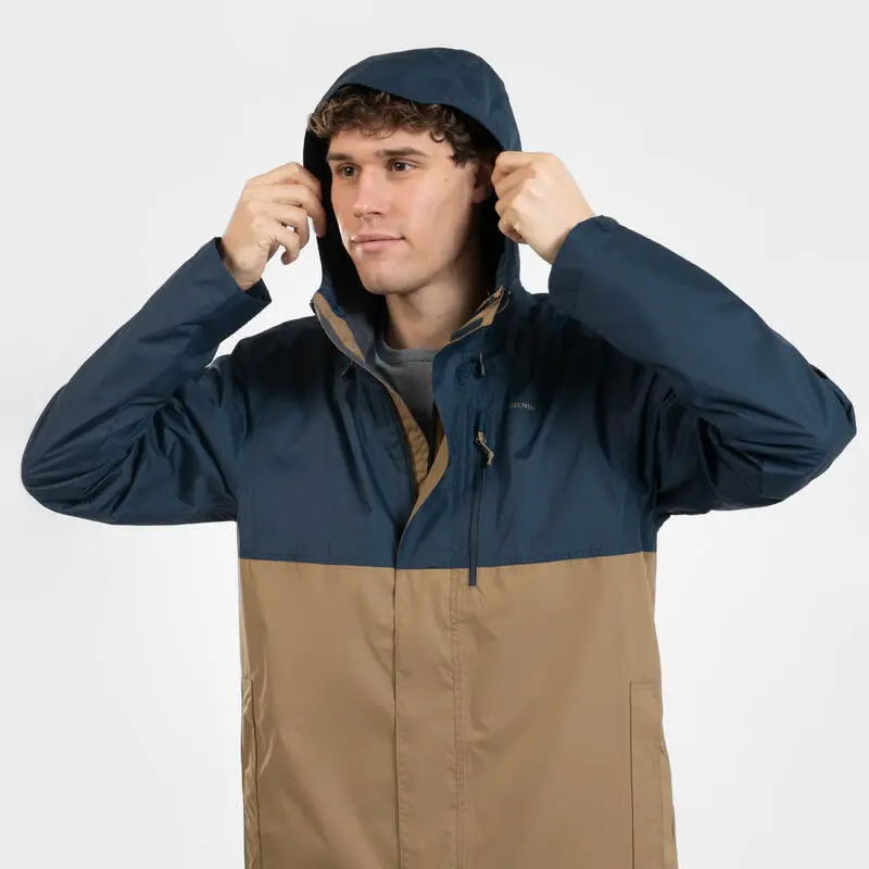 Chaqueta Impermeable De Montaña Y Trekking Con Capucha Hombre Quechua NH500 4 Chaqueta Impermeable De Montaña Y Trekking Con Capucha Hombre Quechua NH500 - Imagen 4
