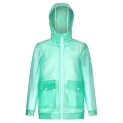 Regatta Chaqueta Impermeable Hallow Transparente Para Niños/Niñas Verde Hielo