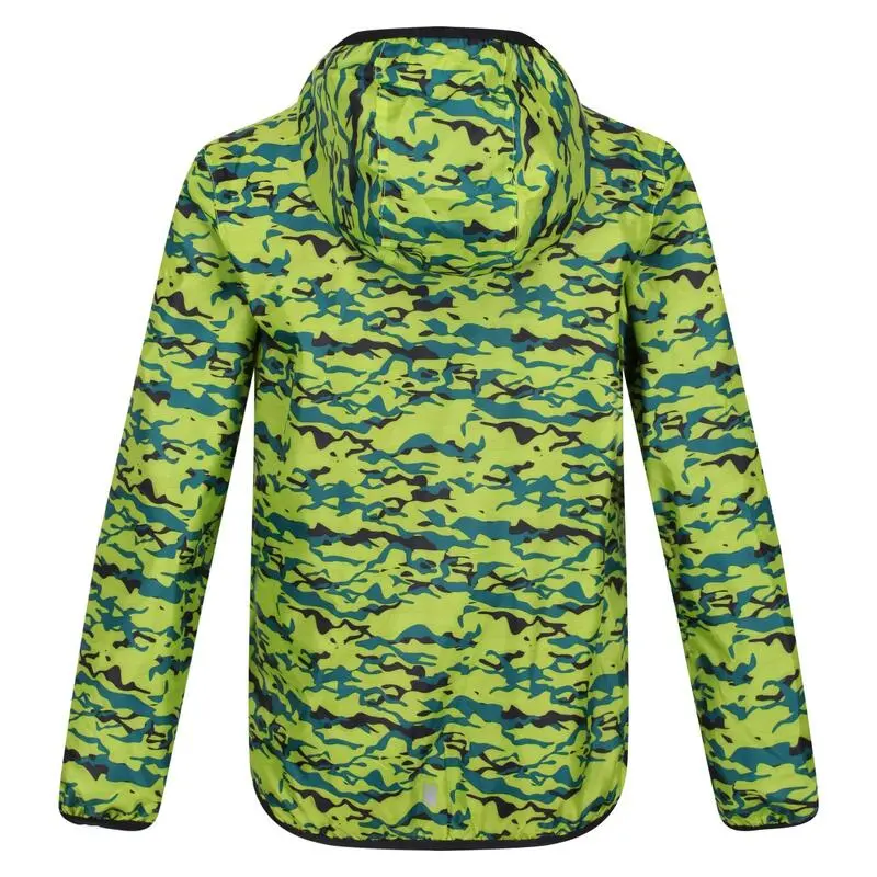 Regatta Chaqueta Impermeable Lever Camuflaje Para Niños/Niñas Kiwi Llamativo 2 Regatta Chaqueta Impermeable Lever Camuflaje Para Niños/Niñas Kiwi Llamativo - Imagen 2