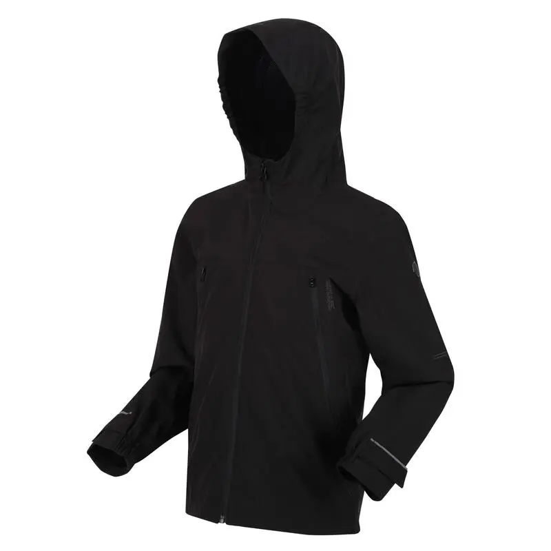 Regatta Chaqueta Impermeable Pulton Para Niños/Niñas Negro 4 Regatta Chaqueta Impermeable Pulton Para Niños/Niñas Negro - Imagen 4