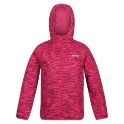 Regatta Chaqueta Impermeable Volcanics VI Estampado De Cebra Para Niños/Niñas Rosa Baya
