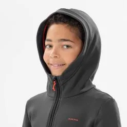 Chaqueta Polar De Montaña Y Trekking Niños 7-15 Años Quechua MH500 Negro Capucha -CAMINAR comercio chaqueta polar de montaa y trekking nios 7 15 aos quechua mh500 negro capucha 2