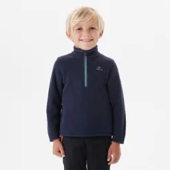 Forro Polar De Montaña Y Trekking Niños 2-6 Años Quechua MH100 Azul -CAMINAR comercio forro polar senderismo mh100 azul nios 2 6 aos