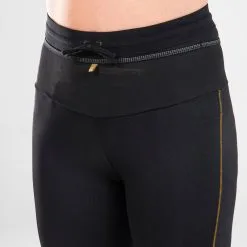 EVADICT Leggings Mallas Trail Running Piratas Mujer Emboss Negro