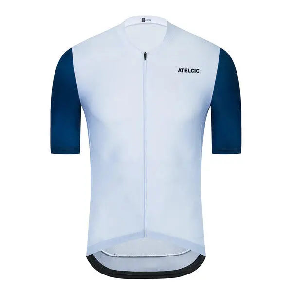 Maillot De Ciclismo Manga Corta Verano Hombre Atelcic CAERU E55 Blanco 1 Maillot De Ciclismo Manga Corta Verano Hombre Atelcic CAERU E55 Blanco