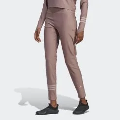 Leggings Mallas Natación Largo Talle Alto Mujer ADIDAS Negro -CAMINAR comercio mallas largas de natacion 3 bandas