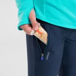 MALLAS LARGAS RUNNING TRANSPIRABLE NIÑOS - KIPRUN DRY AZUL MARINO -CAMINAR comercio mallas largas running transpirable nios kiprun dry azul marino 2