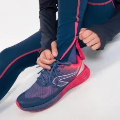 Mallas Largas Running Transpirables Niña Kiprun Dry + Azul Marino -CAMINAR comercio mallas largas running transpirables nia kiprun dry azul marino 4