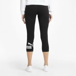 Mallas Mujer PUMA 3/4 Essentials Logo Negro -CAMINAR comercio mallas mujer puma 34 essentials logo negro 2
