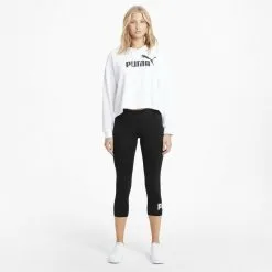 Mallas Mujer PUMA 3/4 Essentials Logo Negro -CAMINAR comercio mallas mujer puma 34 essentials logo negro 3